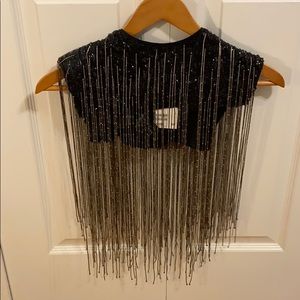 H&M  Accessory top  sequin hanging strands